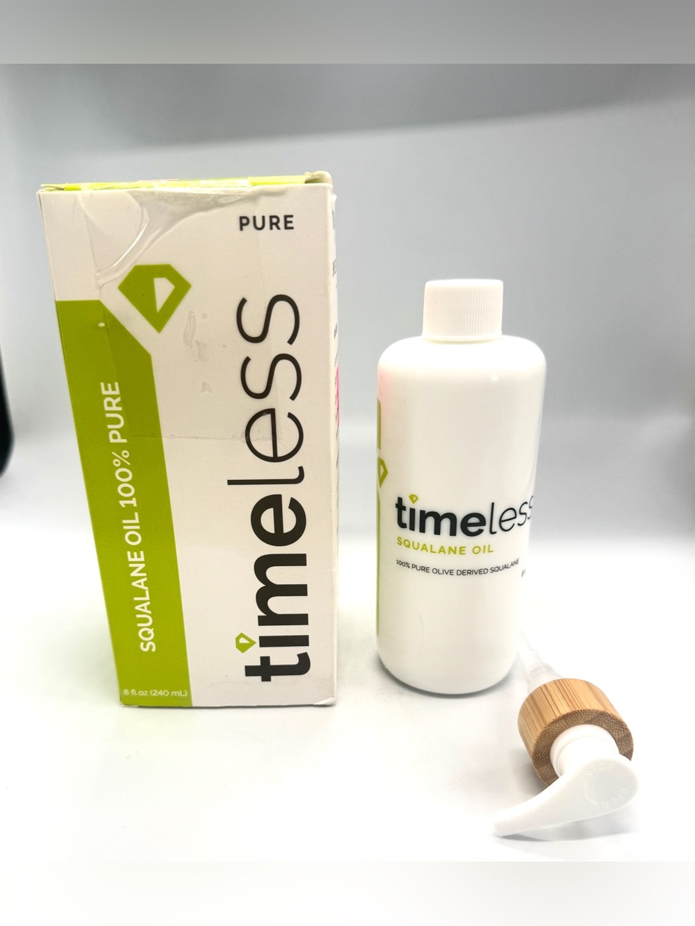 New Timeless Squalane Oil 100% Pure, Plant-Based Dry Oil, 8 fl oz, Pump Top